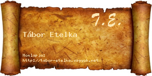 Tábor Etelka névjegykártya